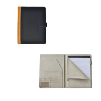 Cartella portadocumenti in pelle PU con copertina rigida A4 Bifold