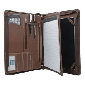 Portafoglio in pelle PU vintage A4 in pelle