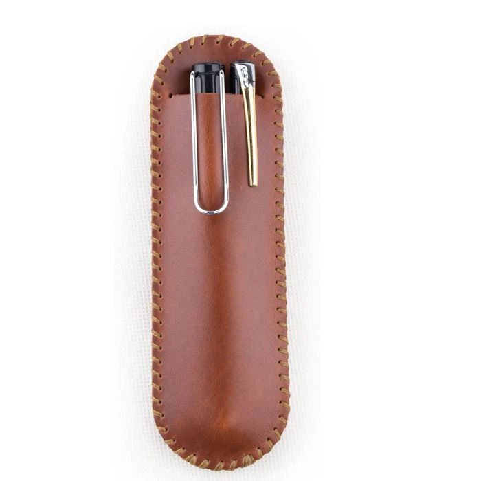 Leather Pen Sleeve For 2 Pens Leather Pen Sleeve For 2 Pens