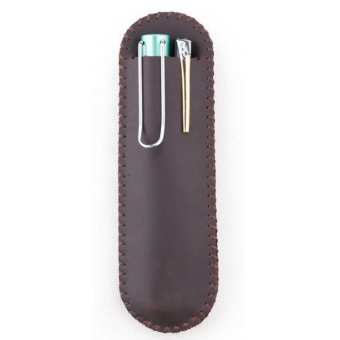 Leather Pen Sleeve For 2 Pens Leather Pen Sleeve For 2 Pens